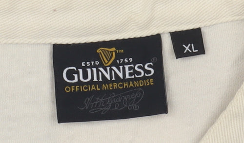 Guinness Men's Black XL Collared T-Shirt