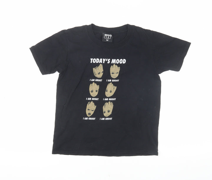 Absolute Cult Black Groot Graphic T-Shirt - Girls M