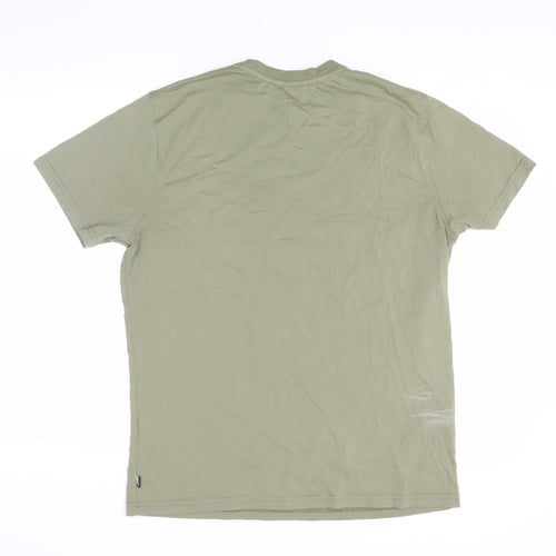 DKNY Sport Mens Green Crew Neck Logo T-Shirt, Size M