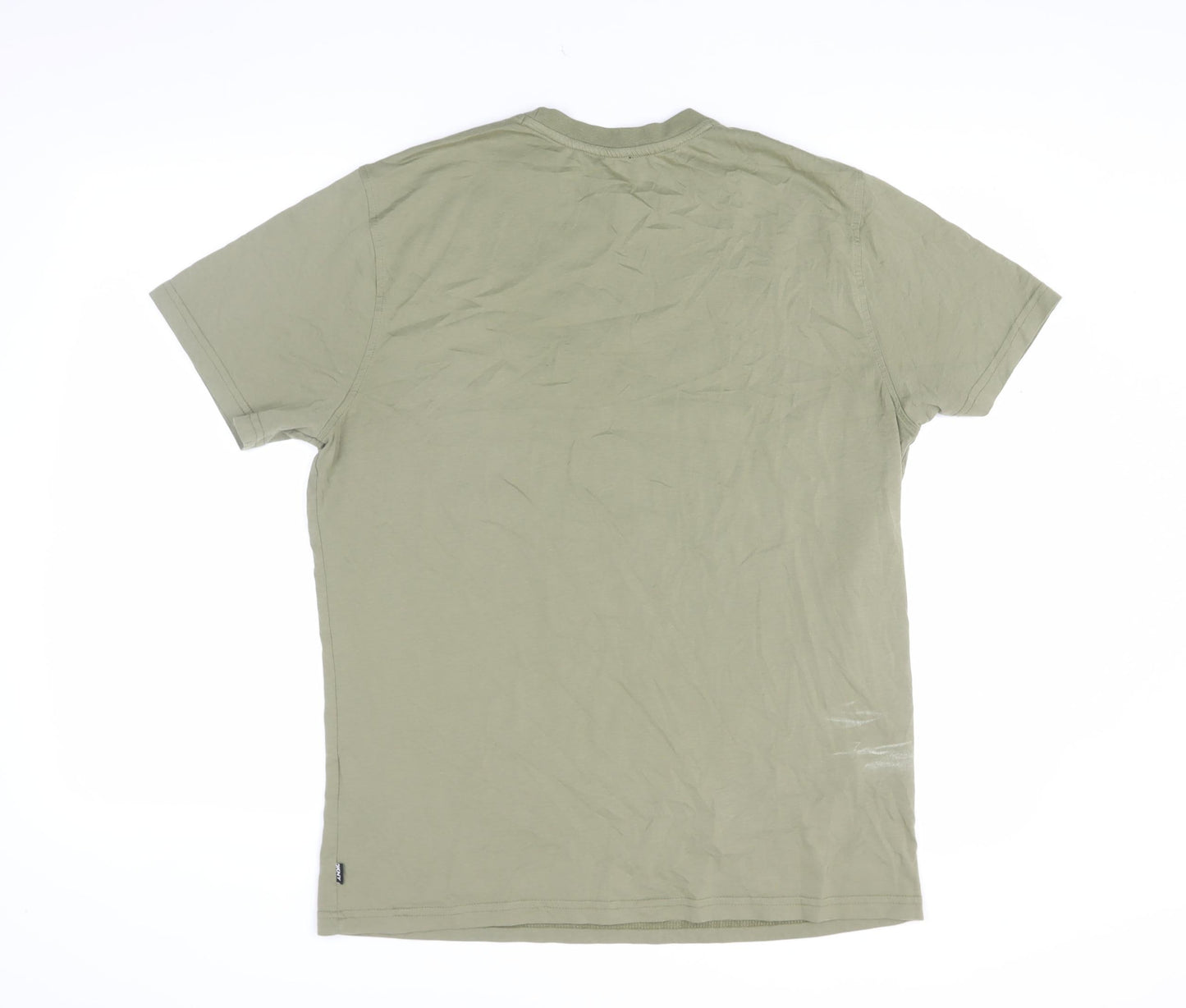 DKNY Sport Mens Green Crew Neck Logo T-Shirt, Size M