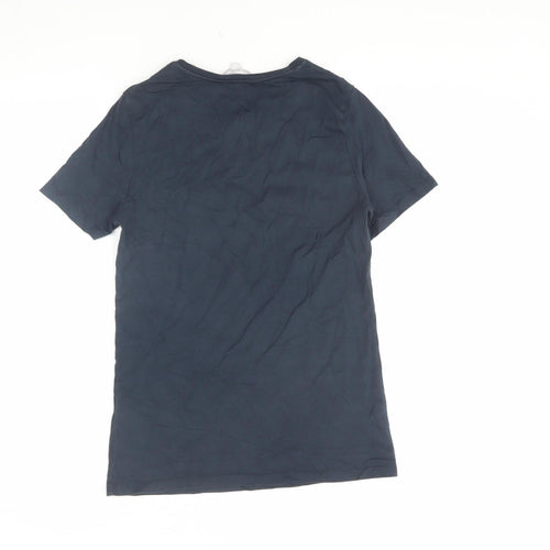 Red Herring Women's Blue Rainbow Heart T-Shirt, Size 8