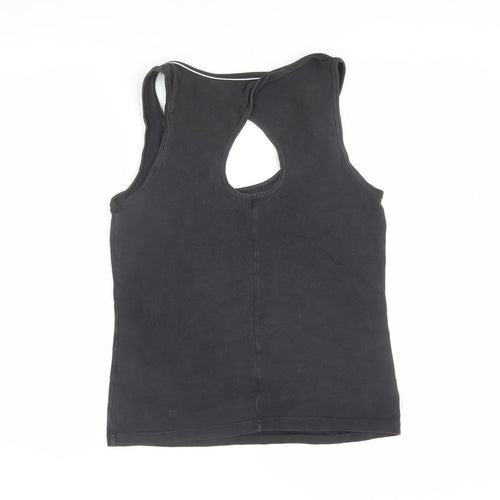 Reebok Women's Black Tank Top, Size L, Casual Wear