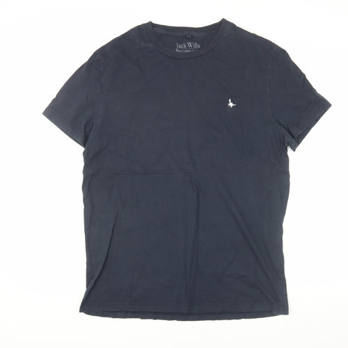 Jack Wills Men's Blue Crew Neck T-Shirt L