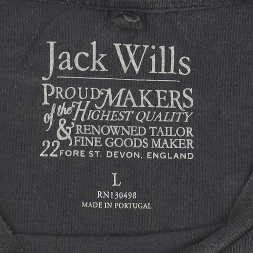 Jack Wills Men's Blue Crew Neck T-Shirt L