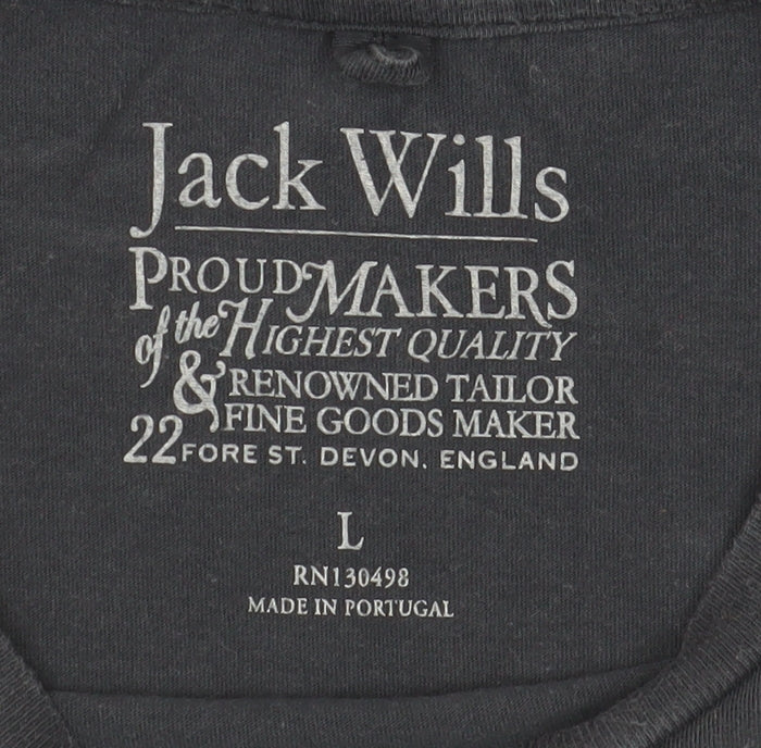 Jack Wills Men's Blue Crew Neck T-Shirt L