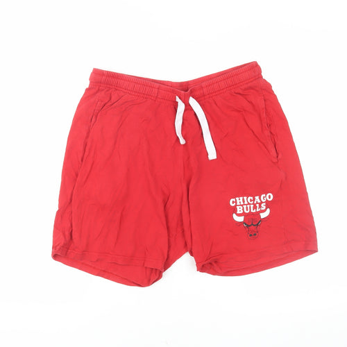 NBA Men's Red Bermuda Shorts, Medium, Sports Style
