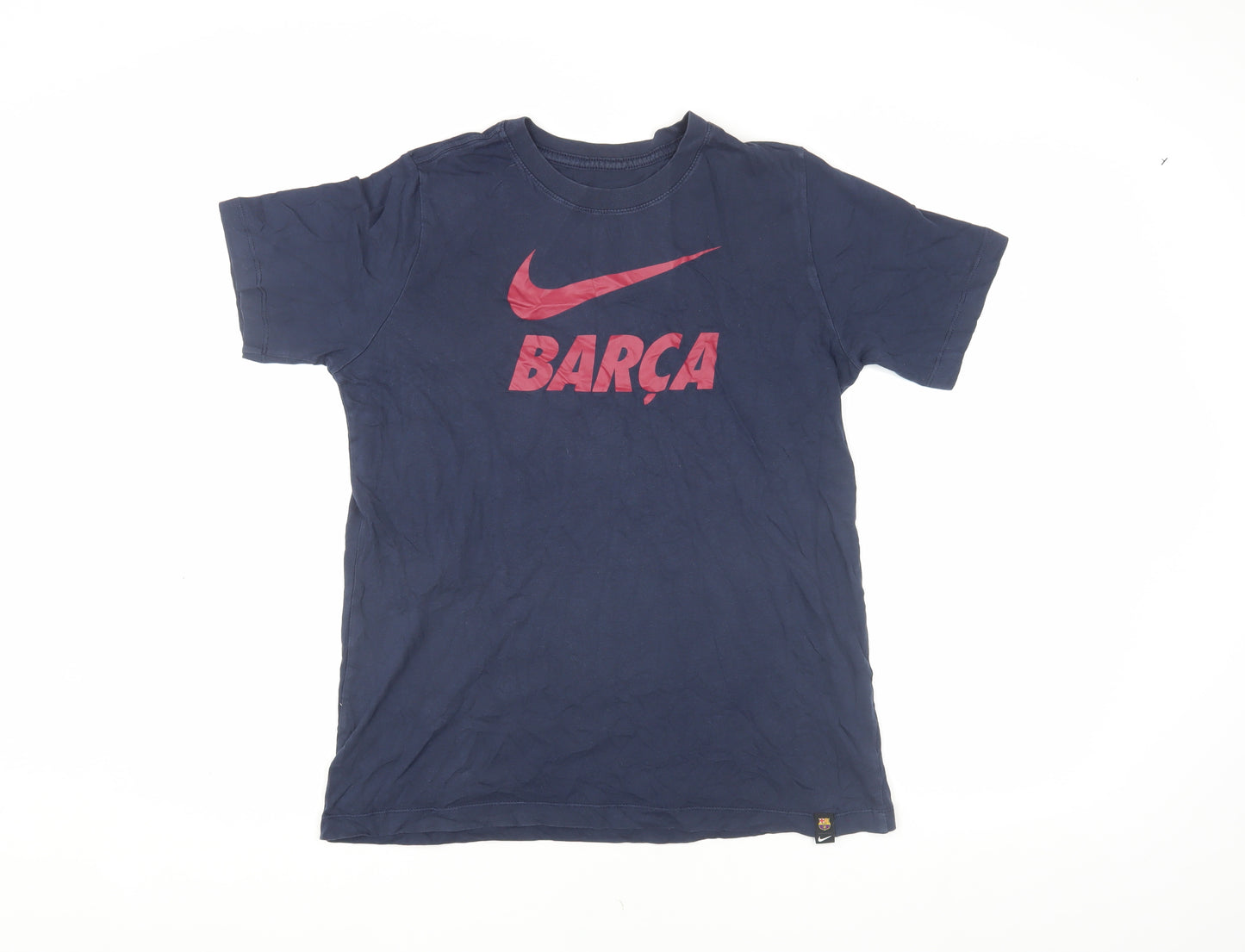 Nike Boys' Blue Barça Graphic T-Shirt, XL, Sporty Style