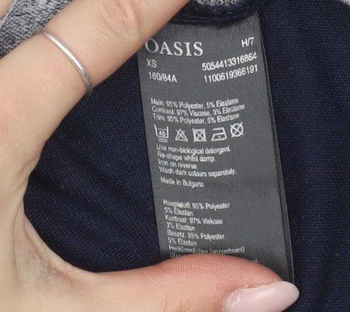 Oasis Women's Multicoloured XS Colourblock T-Shirt