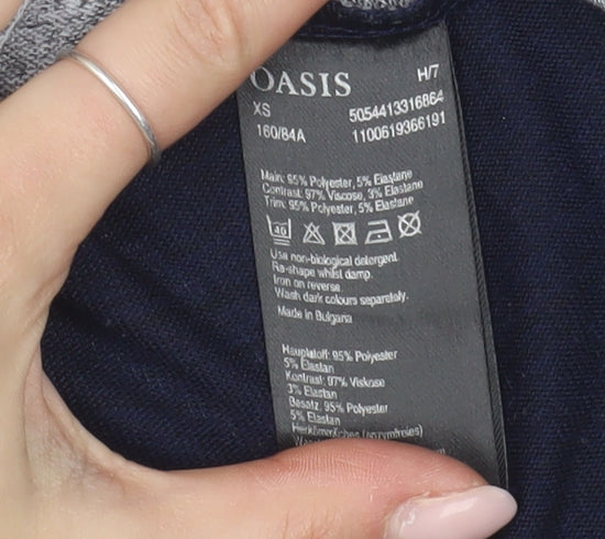 Oasis Women's Multicoloured XS Colourblock T-Shirt