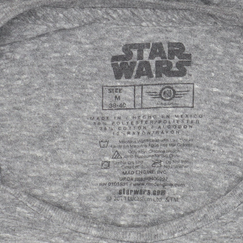 Star Wars Men's Grey Graphic Print T-Shirt - M