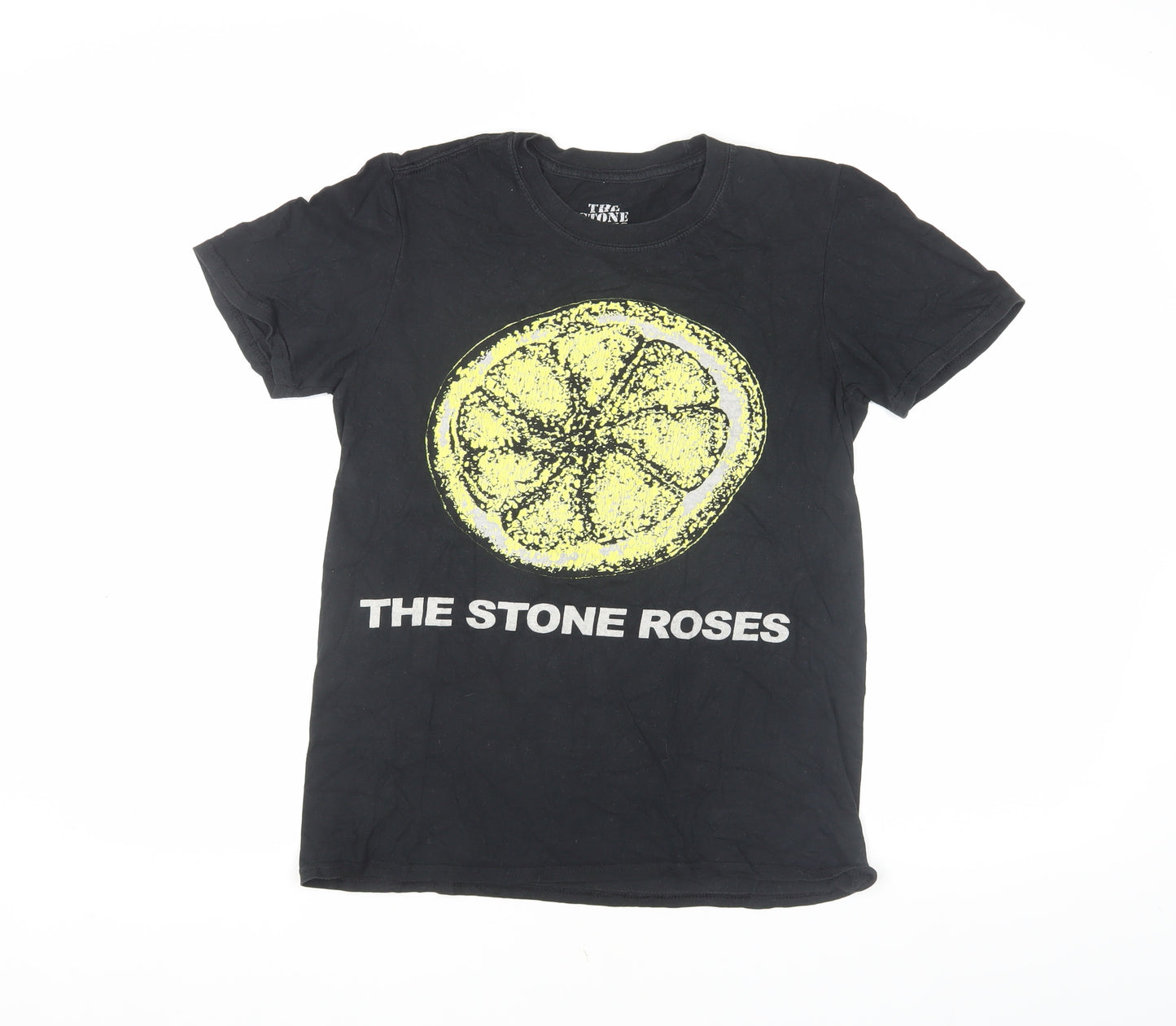 The Stone Roses Unisex Black T-Shirt - Size S, Music Theme