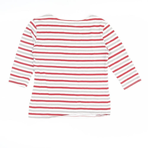 Seasalt Women's Red Striped Sailor Top Size 10