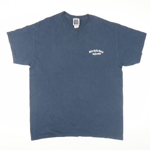Old Guys Rule Men's Blue L Cotton Crew Neck T-Shirt