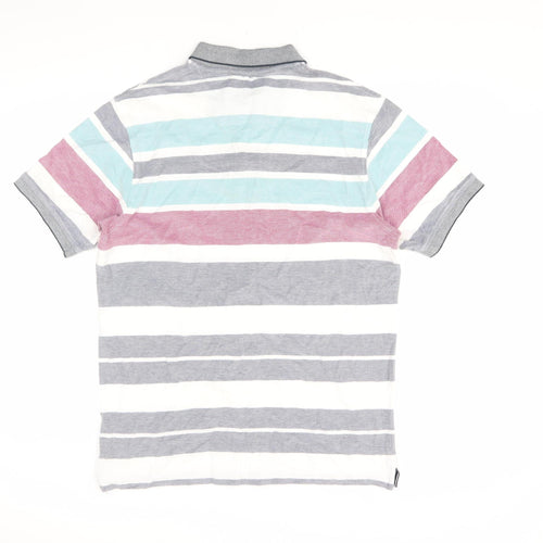 Maine Striped Polo Shirt, Men's Small, Multicoloured Cotton