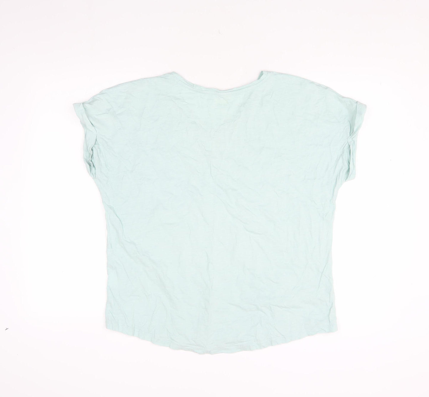 Lands' End Women's Blue V-Neck T-Shirt Size L
