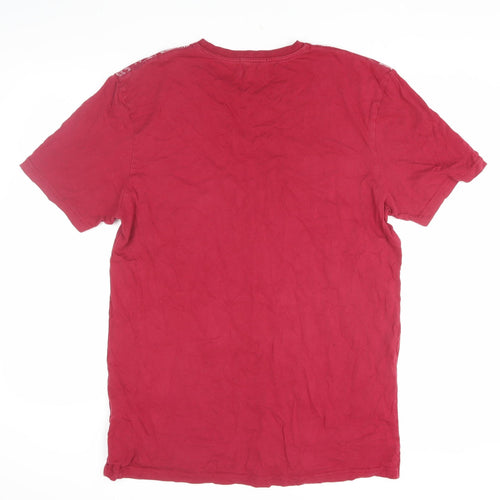 Voi Jeans Red Paisley Men's T-Shirt, 2XL, Crew Neck