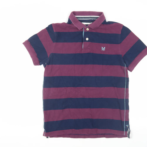 Crew Clothing Co. Men's Multicoloured Striped Polo S