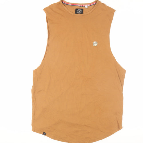 Le Breve Men's Brown Sleeveless T-Shirt Size S