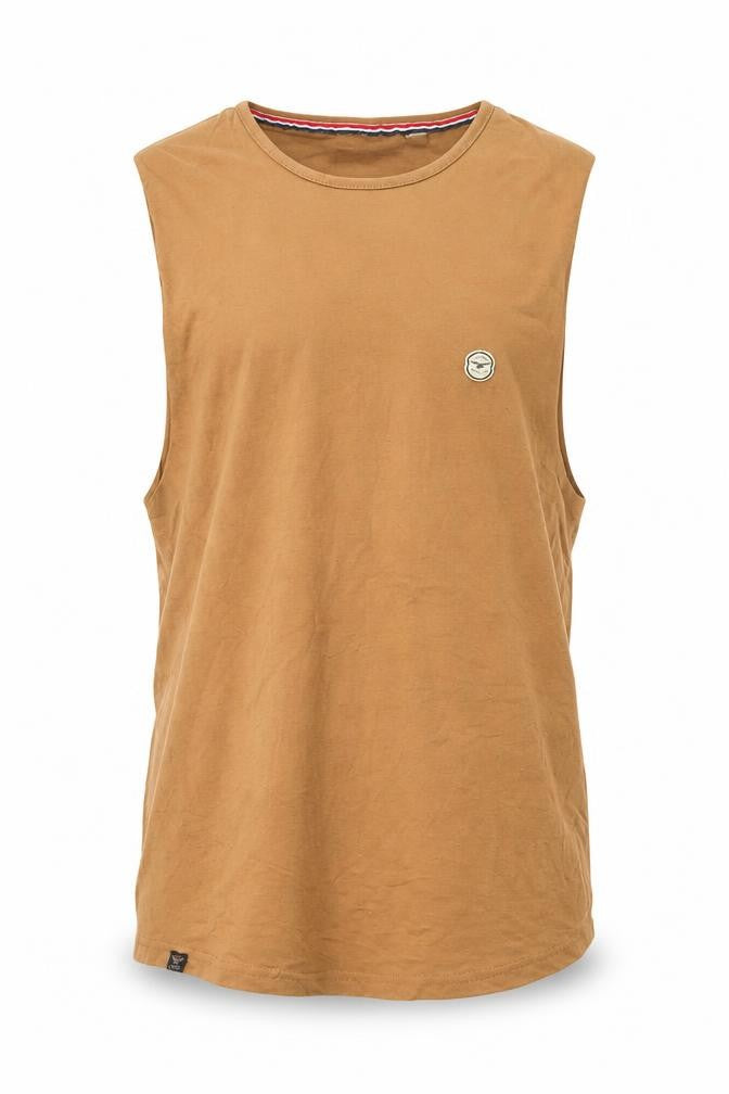 Le Breve Men's Brown Sleeveless T-Shirt Size S
