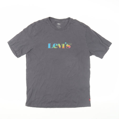 Levi's Unisex Grey S Relaxed Fit Jersey T-Shirt