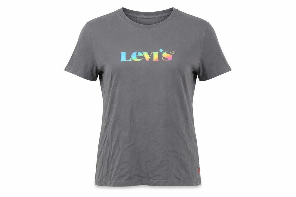 Front view of Levi's unisex grey s relaxed fit jersey t-shirt