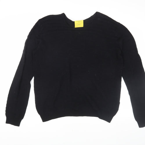 Journal Men's Black Cotton Pullover Jumper - Size L
