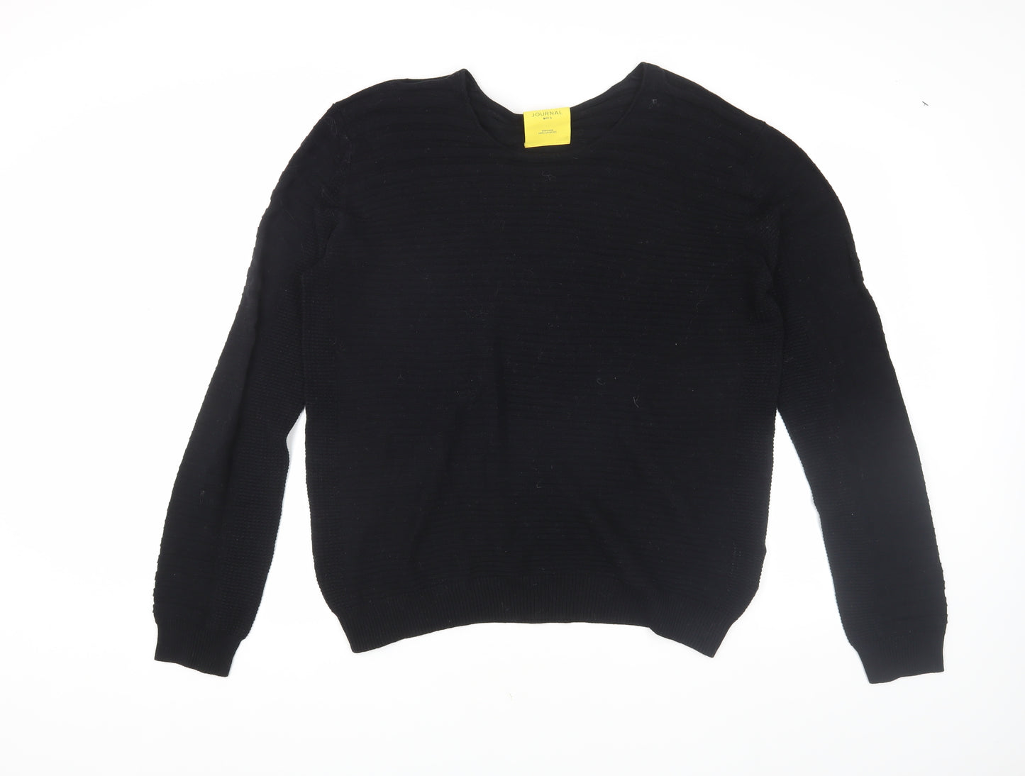 Journal Men's Black Cotton Pullover Jumper - Size L
