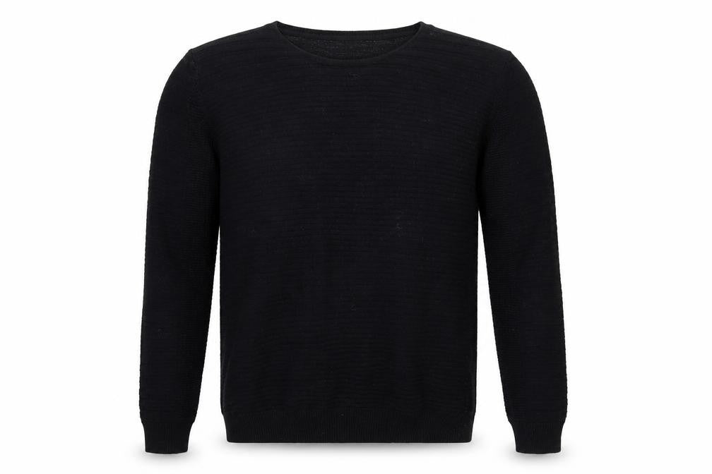 Front view of Journal Men's Black Cotton jumper -, size L