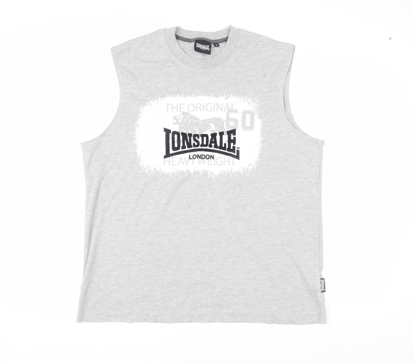 Lonsdale Men’s Grey Sleeveless T-Shirt M