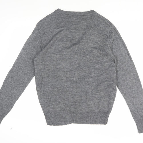 JUNK de LUXE Men's Grey V-Neck Cardigan Size L