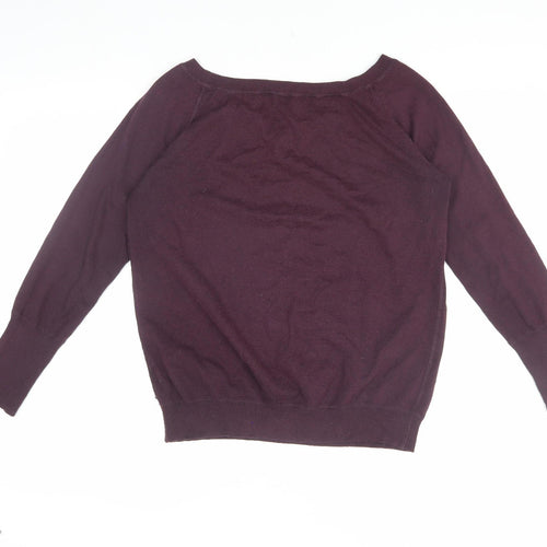 Gap Women's Purple Pullover Jumper, S, Boat Neck