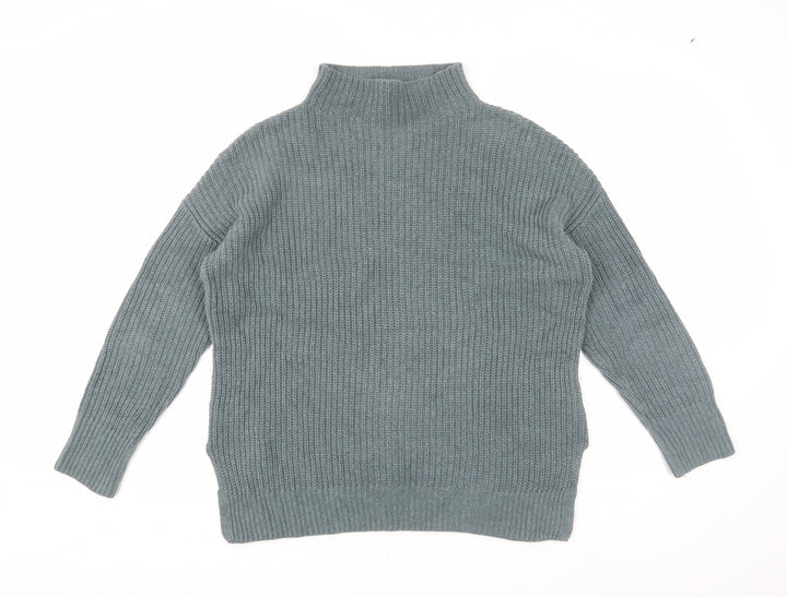 Max Studio Women's Grey Jumper S Mock Neck
