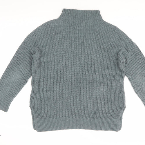Max Studio Women's Grey Jumper S Mock Neck