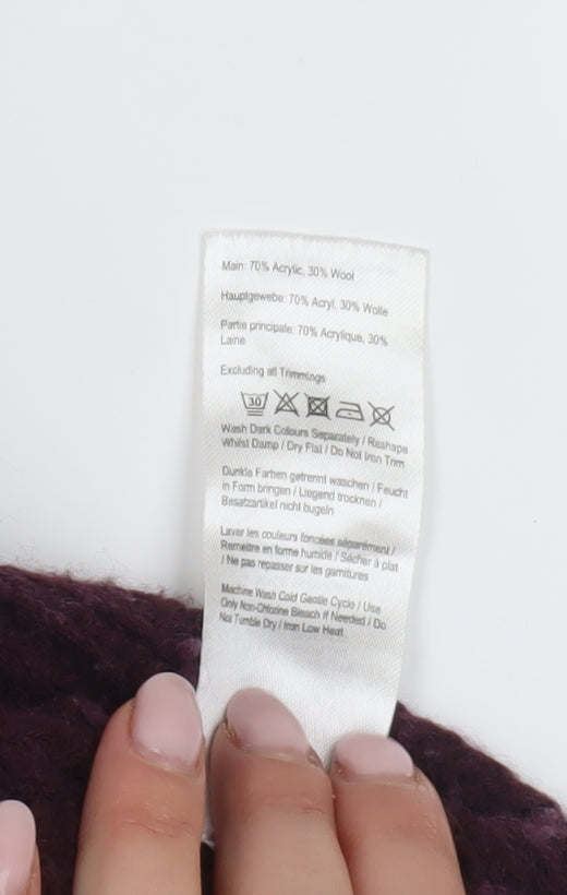 Joules Women's Purple Cape Roll Neck Knit S/M