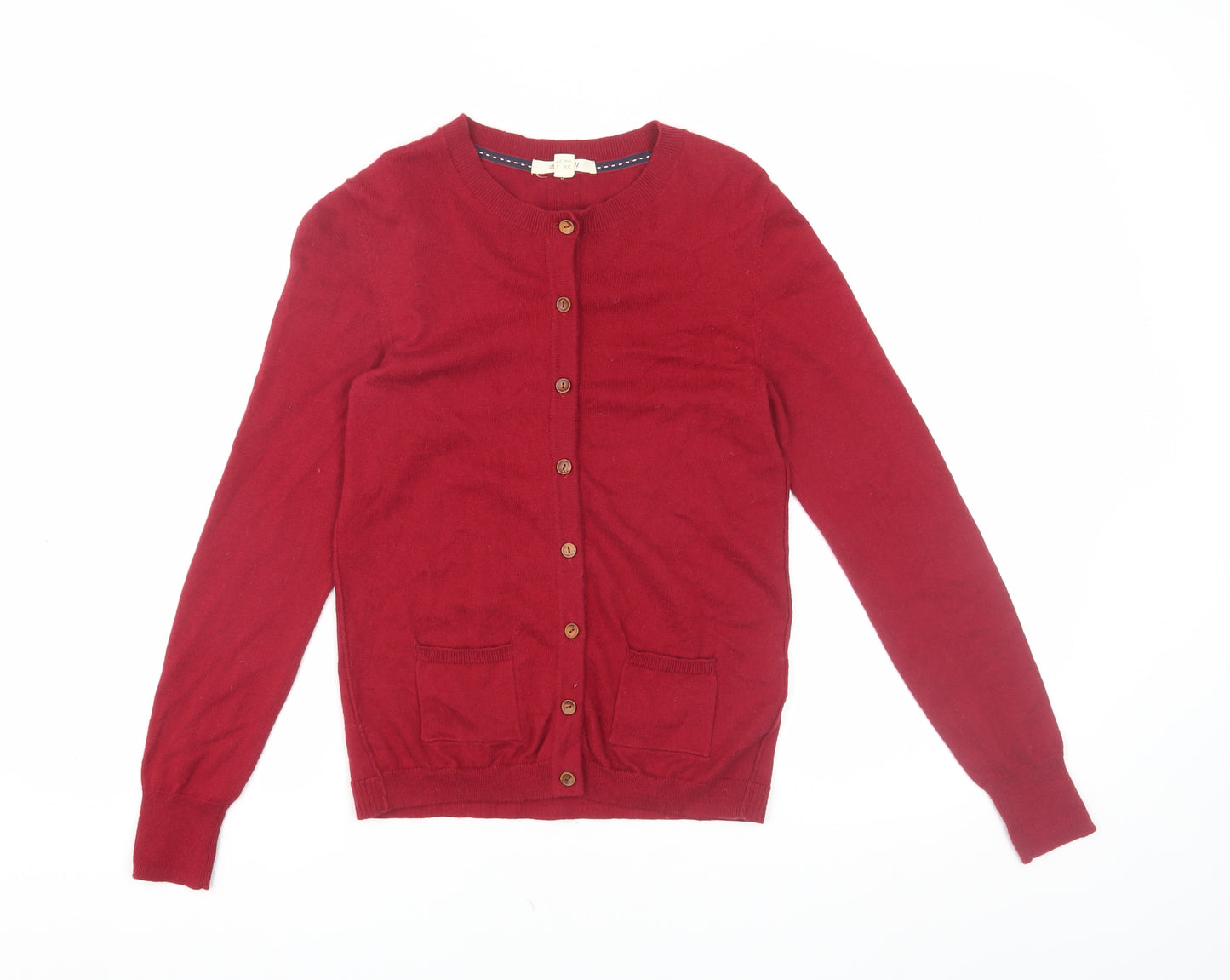 White Stuff Women's Red Cardigan, Size 6, Cotton Blend