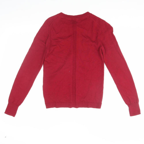 White Stuff Women's Red Cardigan, Size 6, Cotton Blend
