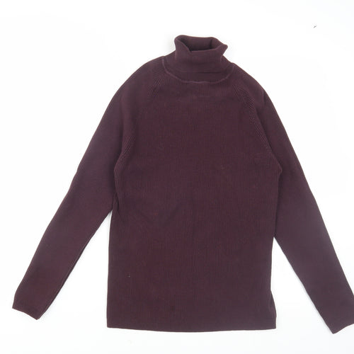 Broken Standard Unisex Purple Roll Neck Jersey T-Shirt S