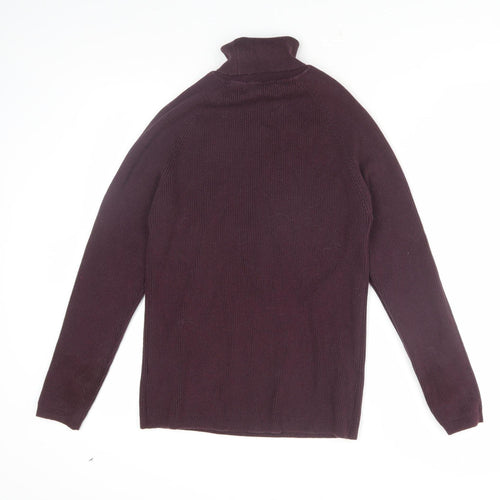 Broken Standard Unisex Purple Roll Neck Jersey T-Shirt S