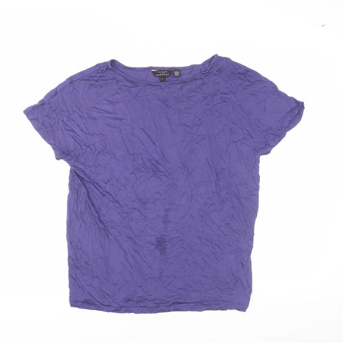 Ted Baker Women's Purple Crew Neck T-Shirt Size 6