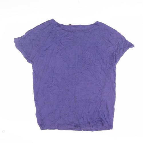 Ted Baker Women's Purple Crew Neck T-Shirt Size 6