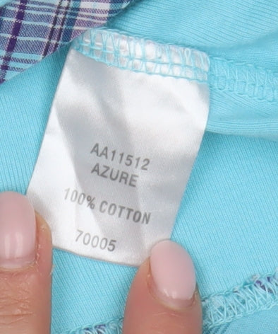 Cotton Traders Women's Blue Button-Up Shirt, Size 16