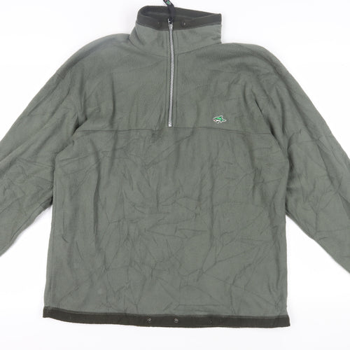 Le Shark Men's Green 1/4 Zip Fleece Sweatshirt M