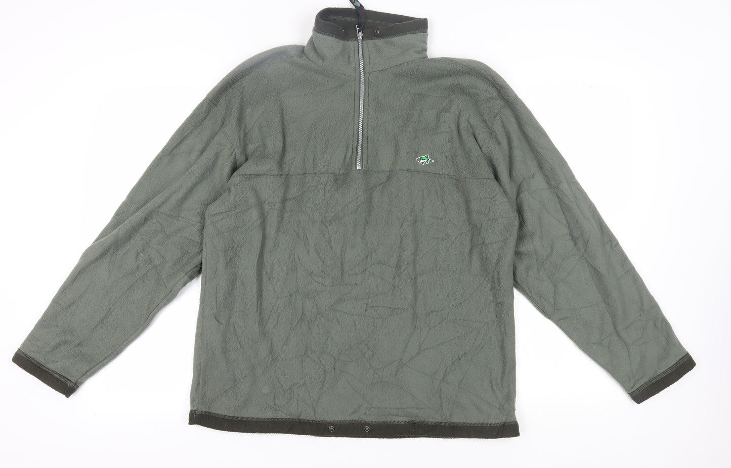 Le Shark Men's Green 1/4 Zip Fleece Sweatshirt M