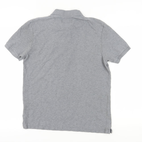 Lyle & Scott Men's Grey Cotton Polo Shirt L