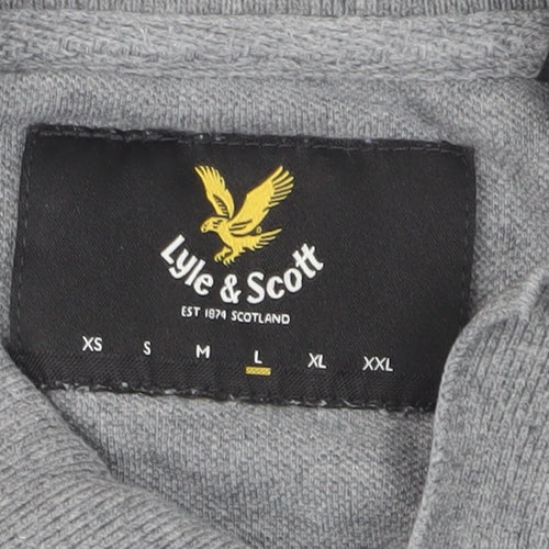 Lyle & Scott Men's Grey Cotton Polo Shirt L