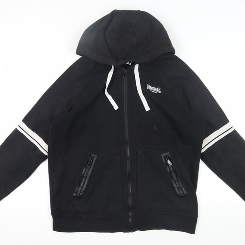 Lonsdale Men's Black Full Zip Hoodie M