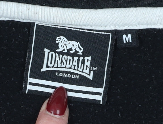 Lonsdale Men's Black Full Zip Hoodie M