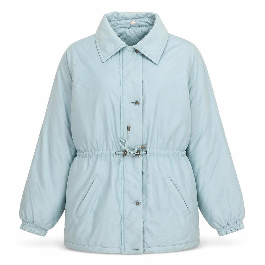 Front view of Berkertex Women's Blue Parka Jacket, size 10