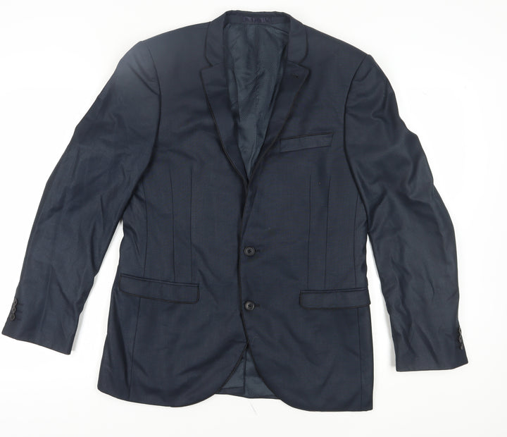 Next Men's Blue Blazer Size 40 Regular Fit Business