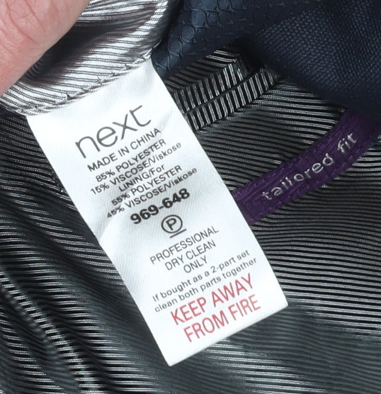 Next Men's Blue Blazer Size 40 Regular Fit Business